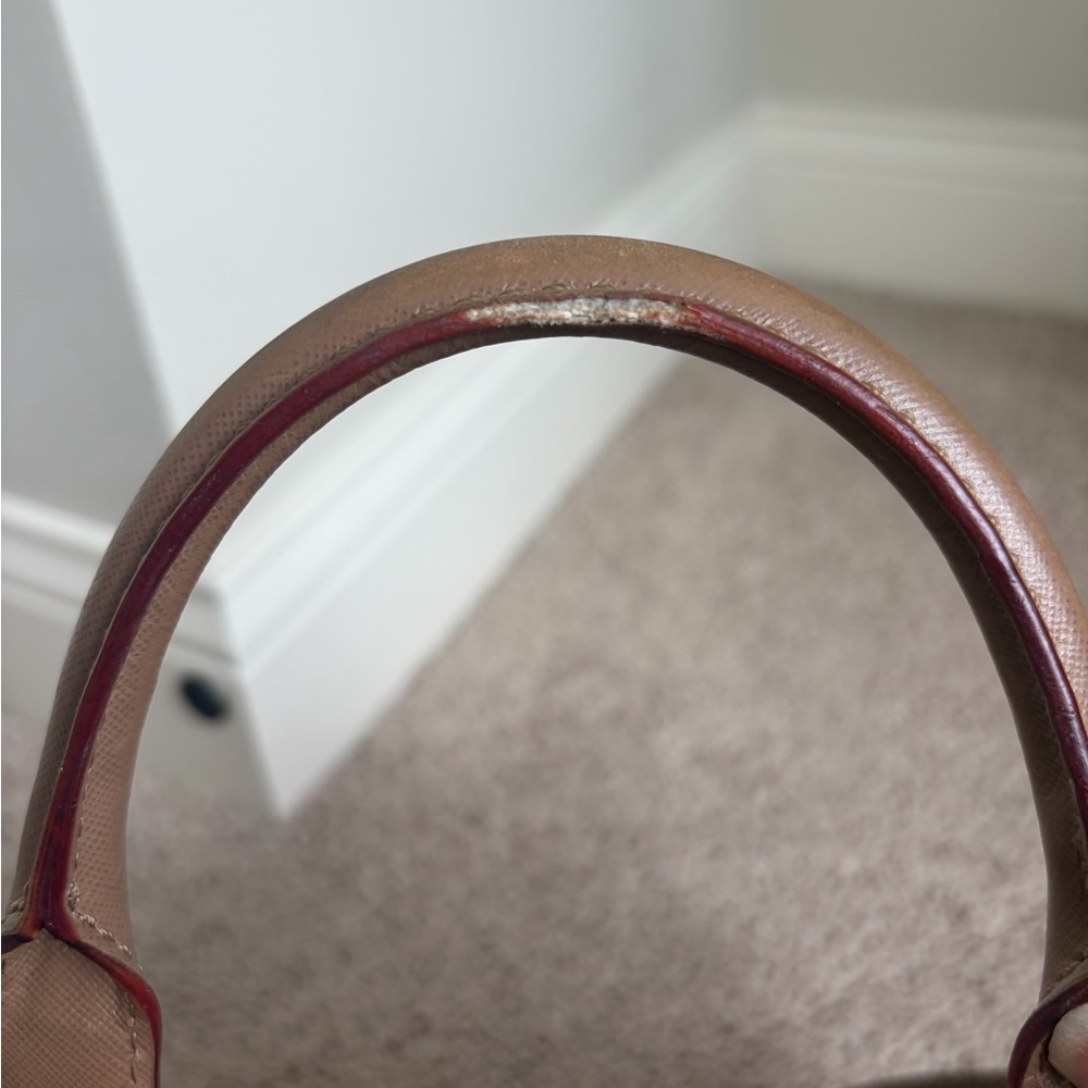 Kate Spade Tan Satchel Purse with Flaws - Picture 5 of 13